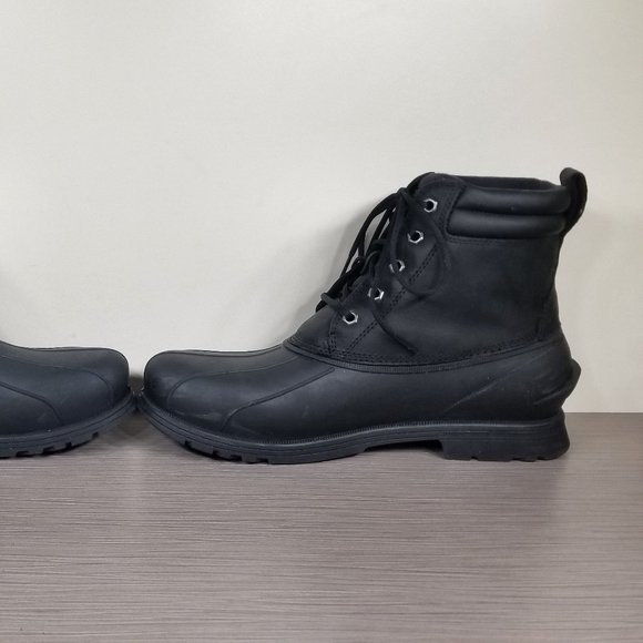 UGG Rain Ready Gatson Mid Boot, Black Waterproof Leather,  Mens Sizes 9 / 42 - Picture 8 of 12